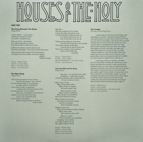 Led Zeppelin - Houses Of The Holy | Mint (M) Mint (M)