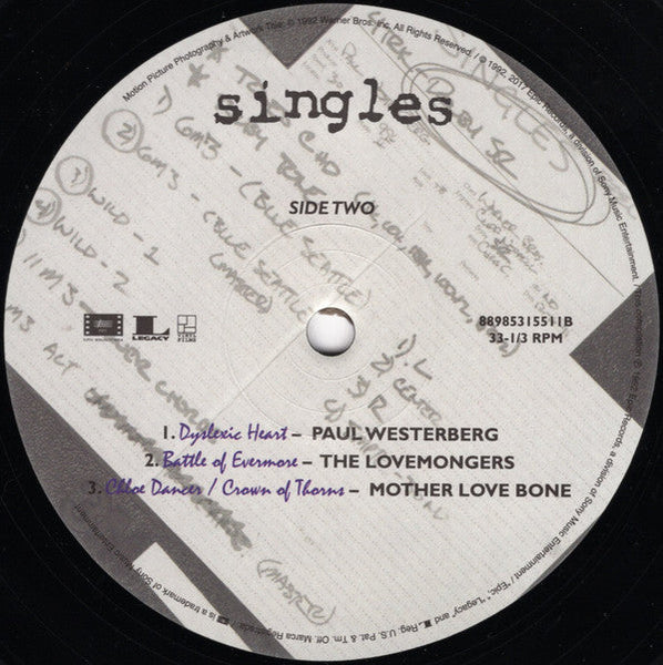 Various - Singles - Original Motion Picture Soundtrack (VINYL) |