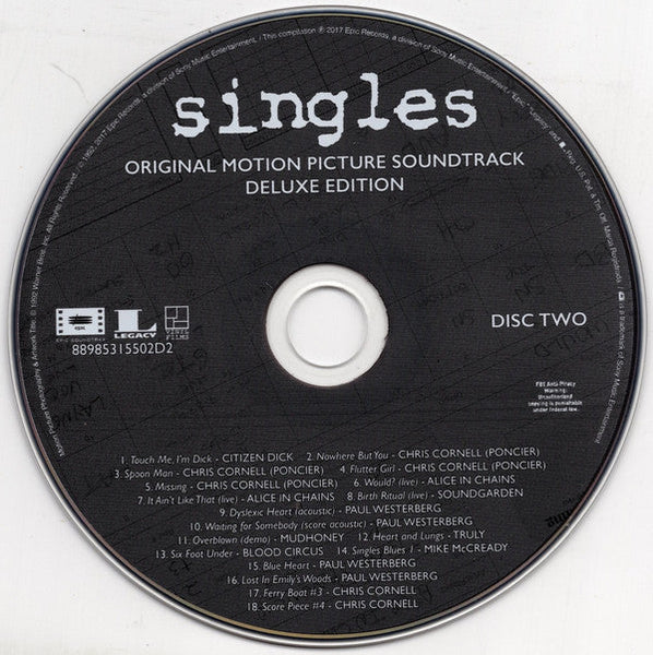 Various - Singles - Original Motion Picture Soundtrack (VINYL) |