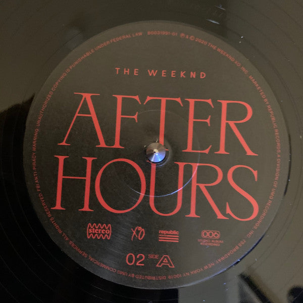 The Weeknd - After Hours (2xVINYL) | Mint (M) Mint (M)