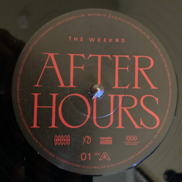 The Weeknd - After Hours (2xVINYL) | Mint (M) Mint (M)